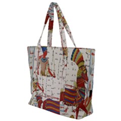 Egyptian Tutunkhamun Pharaoh Design Zip Up Canvas Bag by Celenk