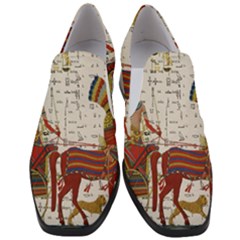 Egyptian Tutunkhamun Pharaoh Design Women Slip On Heel Loafers by Celenk