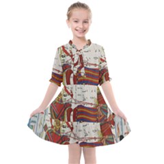 Egyptian Tutunkhamun Pharaoh Design Kids  All Frills Chiffon Dress by Celenk