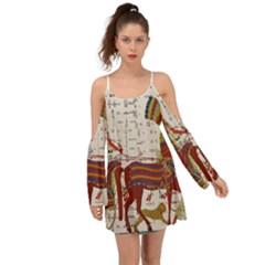 Egyptian Tutunkhamun Pharaoh Design Boho Dress by Celenk