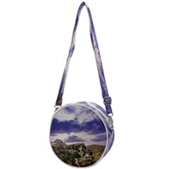 Mountain Snow Landscape Winter Crossbody Circle Bag