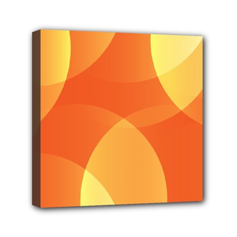 Abstract Orange Yellow Red Color Mini Canvas 6  X 6  (stretched) by Celenk