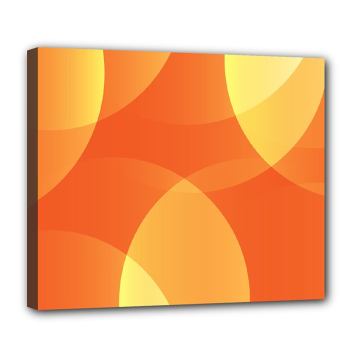 Abstract Orange Yellow Red Color Deluxe Canvas 24  x 20  (Stretched)