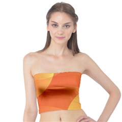 Abstract Orange Yellow Red Color Tube Top by Celenk