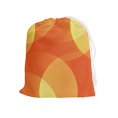 Abstract Orange Yellow Red Color Drawstring Pouch (xl) by Celenk