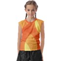 Abstract Orange Yellow Red Color Kids  Raglan Cap Sleeve Tee View1