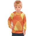 Abstract Orange Yellow Red Color Kids  Hooded Pullover View1