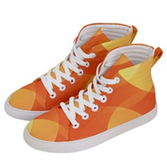 Abstract Orange Yellow Red Color Men s Hi-top Skate Sneakers by Celenk