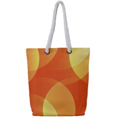 Abstract Orange Yellow Red Color Full Print Rope Handle Tote (small) by Celenk