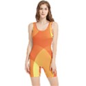 Abstract Orange Yellow Red Color Women s Wrestling Singlet View1