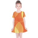 Abstract Orange Yellow Red Color Kids  Simple Cotton Dress View1