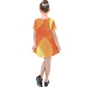 Abstract Orange Yellow Red Color Kids  Simple Cotton Dress View2