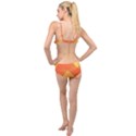 Abstract Orange Yellow Red Color Layered Top Bikini Set View2