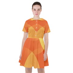 Abstract Orange Yellow Red Color Sailor Dress by Celenk