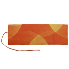 Abstract Orange Yellow Red Color Roll Up Canvas Pencil Holder (m) by Celenk