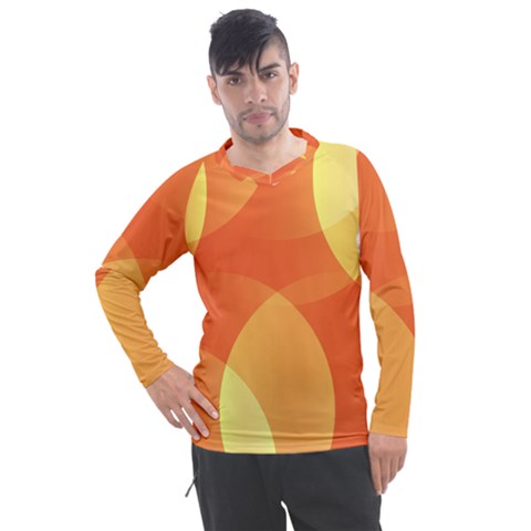 Abstract Orange Yellow Red Color Men s Pique Long Sleeve Tee by Celenk