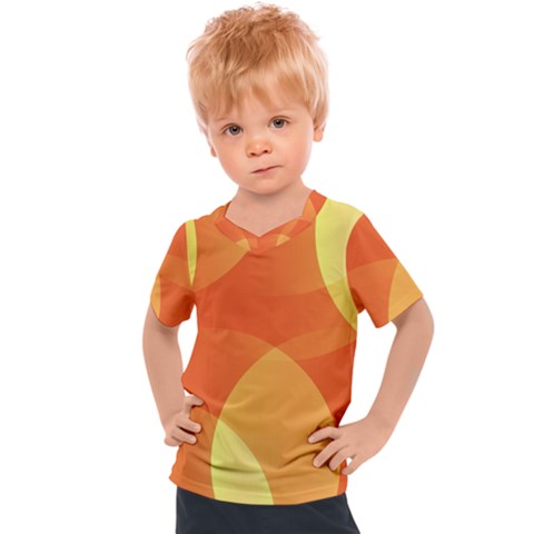 Abstract Orange Yellow Red Color Kids  Sports Tee by Celenk