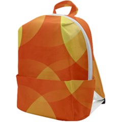 Abstract Orange Yellow Red Color Zip Up Backpack by Celenk