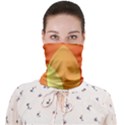 Abstract Orange Yellow Red Color Face Covering Bandana (Adult) View1