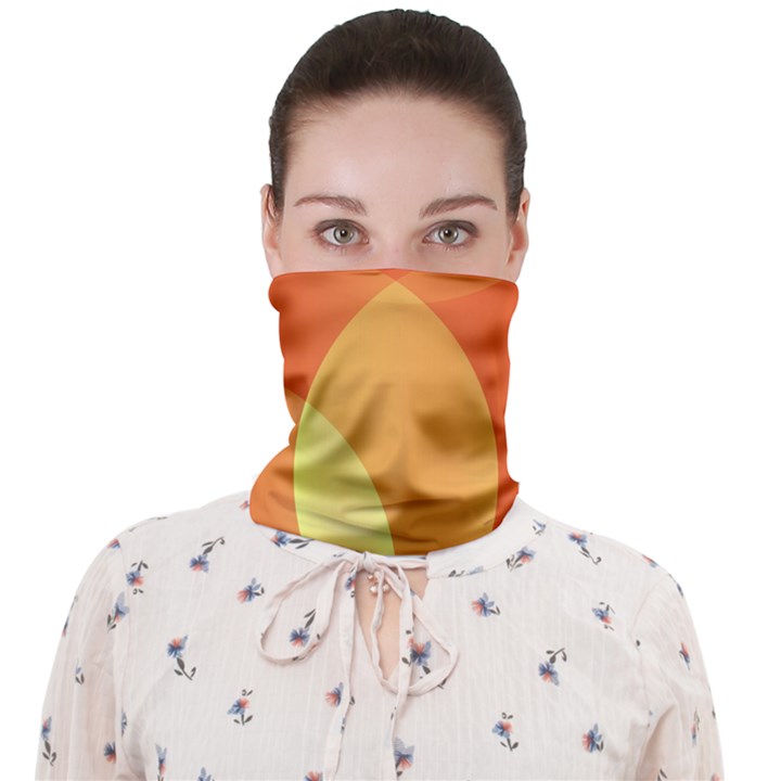 Abstract Orange Yellow Red Color Face Covering Bandana (Adult)