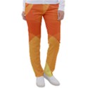 Abstract Orange Yellow Red Color Women s Casual Pants View1