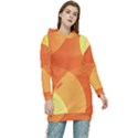 Abstract Orange Yellow Red Color Women s Long Oversized Pullover Hoodie View1