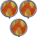 Abstract Orange Yellow Red Color Mini Round Pill Box (Pack of 3) View1