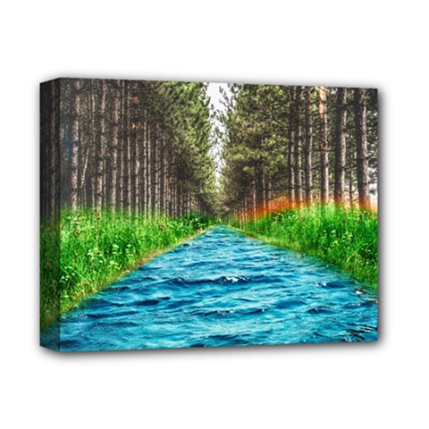 River Forest Landscape Nature Deluxe Canvas 14  X 11  (stretched) by Celenk