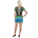 River Forest Landscape Nature Short Sleeve Asymmetric Mini Dress View2