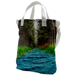 River Forest Landscape Nature Canvas Messenger Bag by Celenk