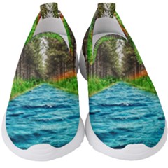 River Forest Landscape Nature Kids  Slip On Sneakers by Celenk