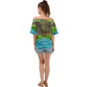 River Forest Landscape Nature Off Shoulder Short Sleeve Top View2