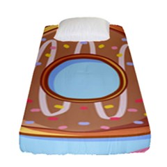 Dessert Food Donut Sweet Decor Chocolate Bread Fitted Sheet (single Size) by Uceng