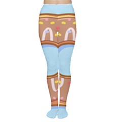 Dessert Food Donut Sweet Decor Chocolate Bread Tights by Uceng