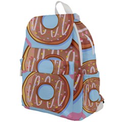 Dessert Food Donut Sweet Decor Chocolate Bread Top Flap Backpack by Uceng