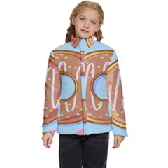 Dessert Food Donut Sweet Decor Chocolate Bread Kids  Puffer Bubble Jacket Coat by Uceng