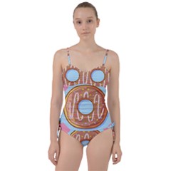 Dessert Food Donut Sweet Decor Chocolate Bread Sweetheart Tankini Set by Uceng