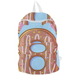 Dessert Food Donut Sweet Decor Chocolate Bread Foldable Lightweight Backpack by Uceng