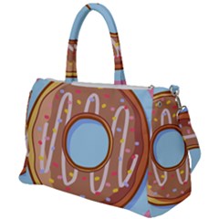 Dessert Food Donut Sweet Decor Chocolate Bread Duffel Travel Bag by Uceng