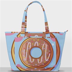 Dessert Food Donut Sweet Decor Chocolate Bread Back Pocket Shoulder Bag  by Uceng