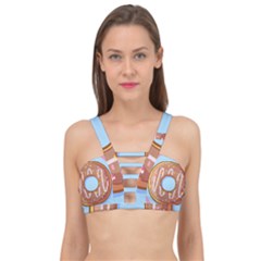 Dessert Food Donut Sweet Decor Chocolate Bread Cage Up Bikini Top