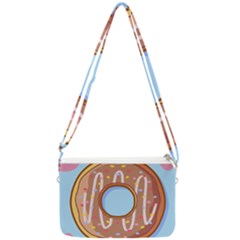 Dessert Food Donut Sweet Decor Chocolate Bread Double Gusset Crossbody Bag by Uceng