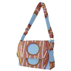 Dessert Food Donut Sweet Decor Chocolate Bread Full Print Messenger Bag (m) by Uceng