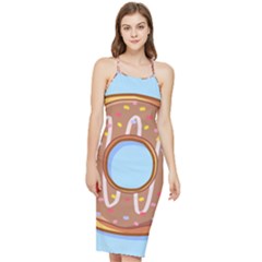 Dessert Food Donut Sweet Decor Chocolate Bread Bodycon Cross Back Summer Dress by Uceng