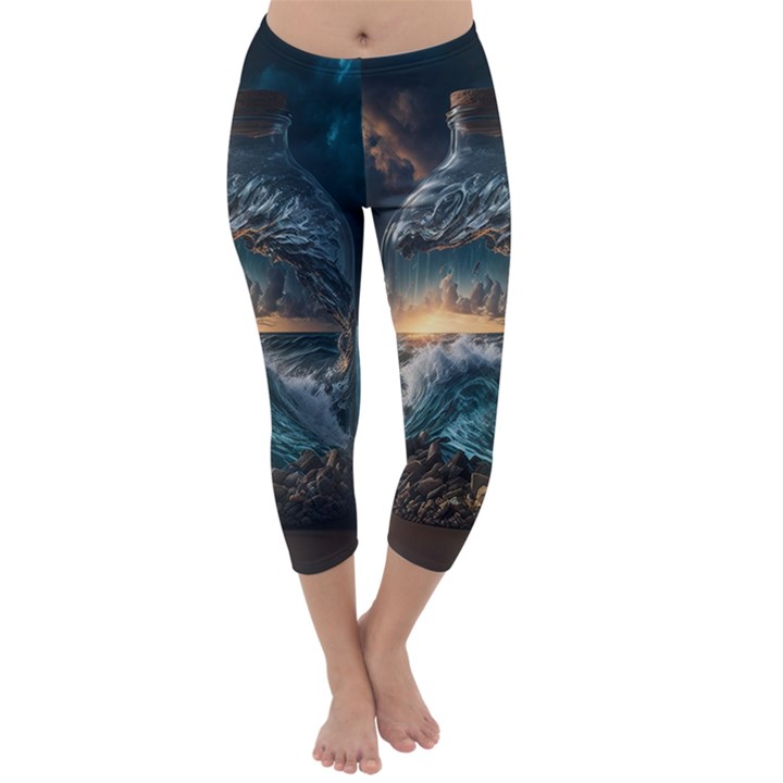 Fantasy People Mysticism Composing Fairytale Art 2 Capri Winter Leggings 