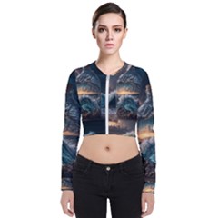 Fantasy People Mysticism Composing Fairytale Art 2 Long Sleeve Zip Up Bomber Jacket by Uceng