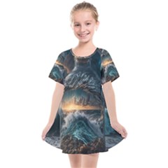 Fantasy People Mysticism Composing Fairytale Art 2 Kids  Smock Dress by Uceng