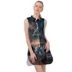 Fantasy People Mysticism Composing Fairytale Art 2 Sleeveless Shirt Dress by Uceng