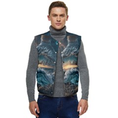 Fantasy People Mysticism Composing Fairytale Art 2 Men s Short Button Up Puffer Vest	 by Uceng