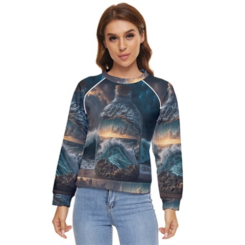 Fantasy People Mysticism Composing Fairytale Art 2 Women s Long Sleeve Raglan Tee by Uceng